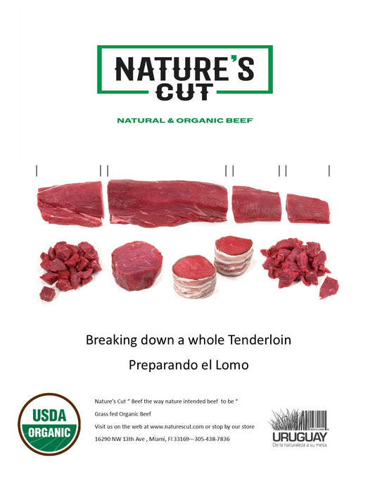 Grass fed Tenderloin  -  USDA ORGANIC certified